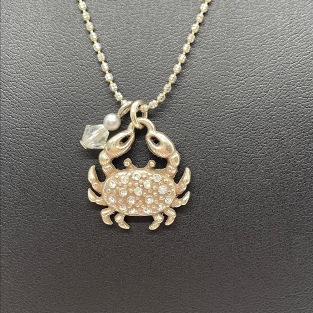 Brighton Diamond Cut Necklace with Crab Charm